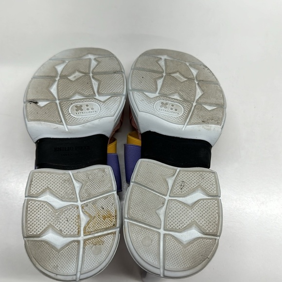 Emilio Puccii Sneakers City Up Trainer Shoes Ruffle Mesh Suede Colorblock 37 - Picture 11 of 12